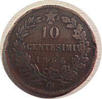10 Centesimi 1866 Vittorio Emanuele II