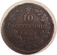 10 Centesimi 1866 Vittorio Emanuele II