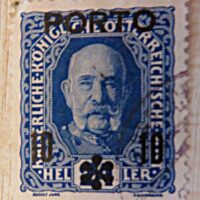 24 Heller 10 Porto Stempel 1916