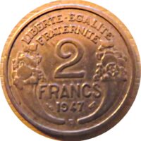 2 Francs 1947 - 2 Francs 1943 Aluminium