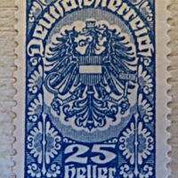 25 Heller blau ungestempelt