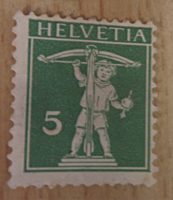 5 Rappen Tellknabe gruen - Tellknabe blau