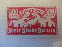 500 Mark Flugpost Freistadt Danzig