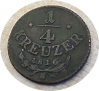 viertel Kreuzer B 1816