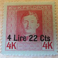K.u.K. Feldpost 4 Lire 22 Centesimi auf 4K