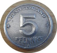 5 Pfennig A 1949 DDR Münzen