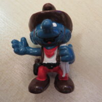 Cowboy Schlumpf weißes Lasso 1981 Schleich