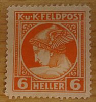 6 Heller Merkur 1916 Feldpost  Zeitungsmarke