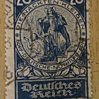 20+60 Pfennig Deutsche Nothilfe - die Nackten kleiden