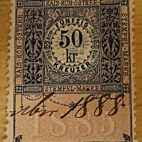 50 Kreuzer 1888 Stempel Marke