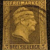3 Silbergroschen 1850 Preussen Freimarke König Wilhelm IV