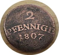 2 Pfennige 1807 S.W.u.E