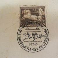 braunes Band 1940 Riem Poststempel vom 28.7.1940