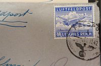 Luftfeldpost 1942 Militär Feldpostmarke Ganzstück