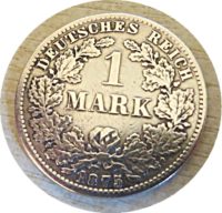 1 Mark E 1875 Silbermünze deutsches Reich