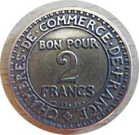 2 Francs 1921 BON POUR