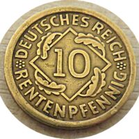 10 Rentenpfennig 1924 deutsches Reich