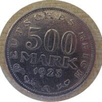 500 Mark A 1923  200 Mark D  1923 Aluminium 50 Reichspfennig E 1935