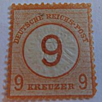 9 Kreuzer 1874 Briefmarken Alt-Deutschland