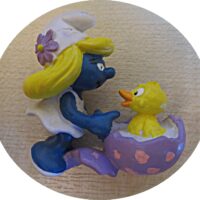 Schlumpfine mit Küken 1984 Schleich