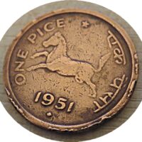 One  Pice 1951 India coin