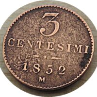3 Centesimi M 1852 Lombardei Venetien Impero austriaco