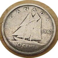 10 Cent 1940 Silbermünze Kanada / silver coin Canada