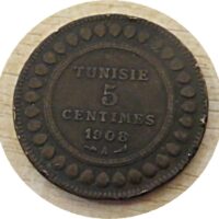 5 Centimes Tunesien 1908  Protektorat Frankreich