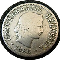 5 Rappen 1885 Schweiz Münzen swiss coins