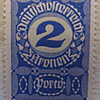 2 Kronen Porto Deutsch Österreich Fiskalmarke Österreich