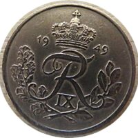 25 Öre 1949 Dänemark Münzen