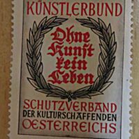 Künstlerbund - ohne Kunst kein Leben - Propagandamarke Reklamemarke