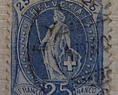 stehende Helvetia Schweiz Briefmarken