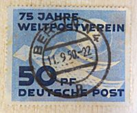 50 Pfennig 75 Jahre Weltpostverein DDR Briefmarke 1949