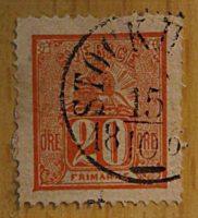 20 Öre 1866 Löwe über Wertziffer Schweden Briefmarken Sweden stamps