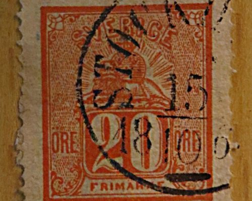 20 Öre 1866 Löwe über Wertziffer Schweden Briefmarken Sweden stamps