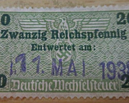 Deutsche Wechselsteuer 1938 Fiskalmarken Deutschland