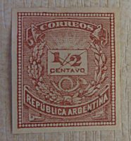 halber Centavo 1882 Brief Posthorn Briefmarken Argentinien