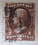 Jackson 2 Cent 1873 - Schatzamt Briefmarke USA