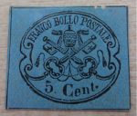 Vatikan Briefmarken 5 Centesimi 1867 geschnitten