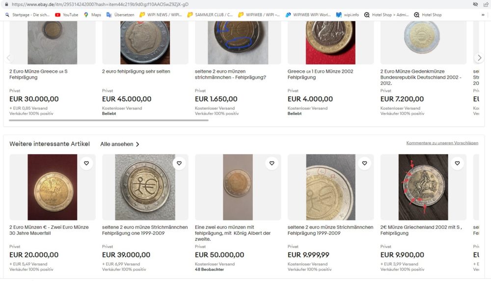 Ebay Euromünze Fehlprägungen