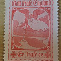Gott strafe England - Propaganda Marke aus dem I. Weltkrieg